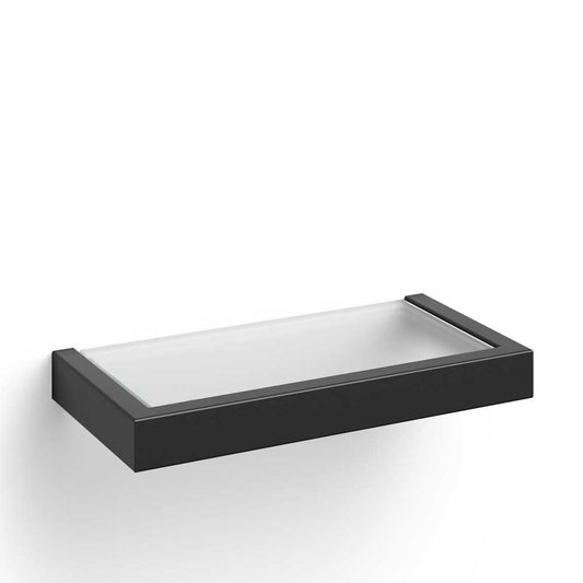 Zack Linea Black Stainless Steel 26.5 cm Bathroom Shelf 40573