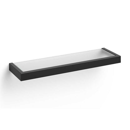 Zack Linea Black Stainless Steel 46.5 cm Bathroom Shelf 40574