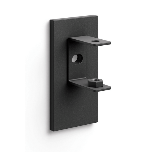Zack Linea Black Stainless Steel Wall Bracket, set/2 (for adhesive attachment) 40585