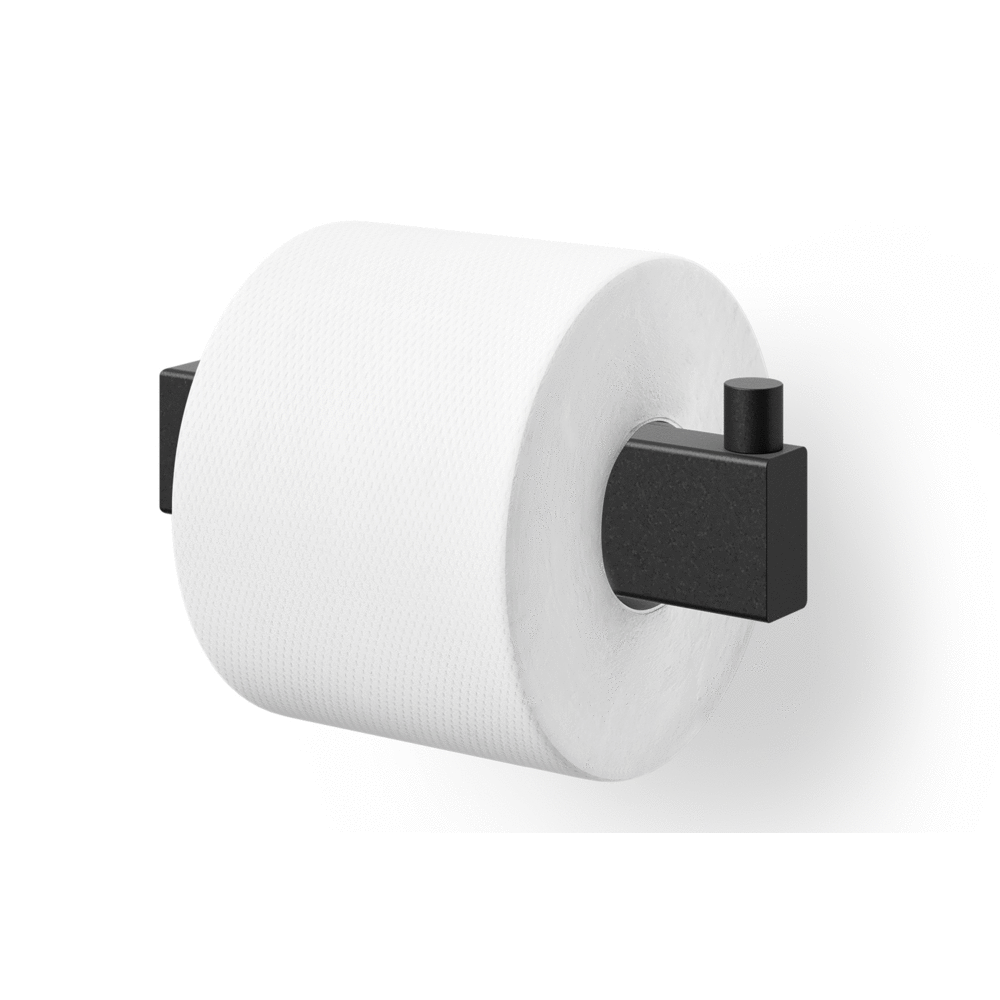 Zack Linea Black Stainless Steel Toilet Roll Holder 40590