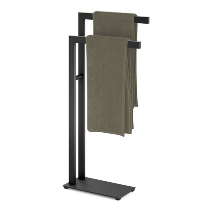 Zack Linea Black Stainless Steel Towel Stand 40593