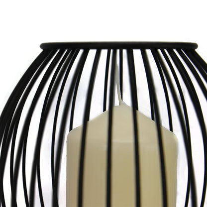Maison & White Black Iron Cage Candle Holders, Set of 2