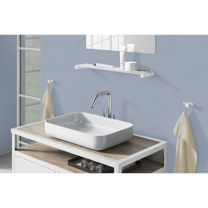 Zack Carvo White Stainless Steel Double Towel Hook 40814