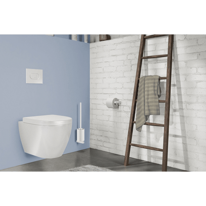 Zack Carvo White Stainless Steel Wall Toilet Brush 40817