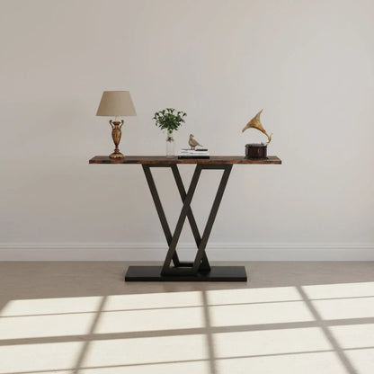 110cm Industrial Console Table | V-Leg Entryway & Hallway Table