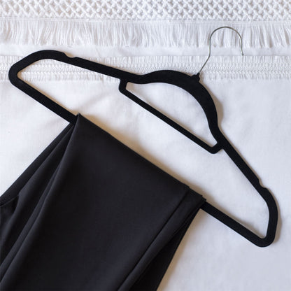 Maison & White Velvet Coat Hangers, Black, Pack of 50