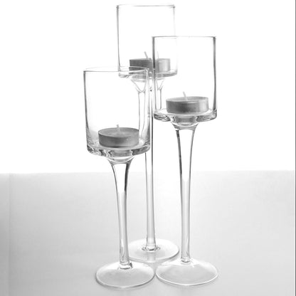 Maison & White Tall Glass Tealight Holders, Set of 3