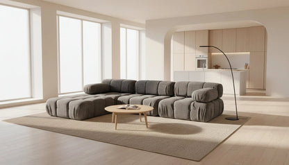 Camaleonda Modular Sectional Sofa - Faux Suede Charcoal
