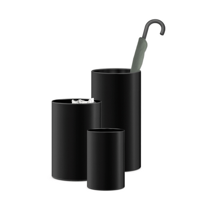 Zack Civos Black Stainless Steel 8 ltr Bathroom Waste Bin 50507