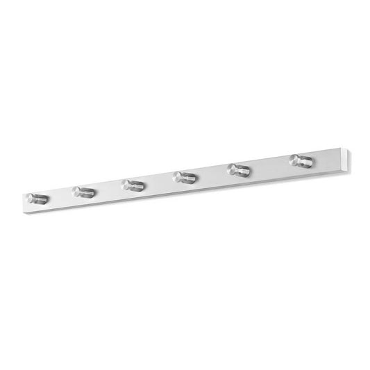 Zack Accolo Brushed Stainless Steel 6-Hook Wall Coat Rack 50662
