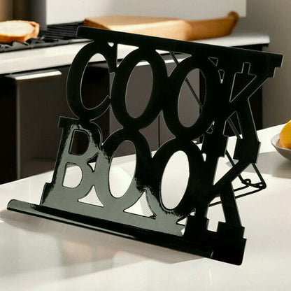 Alpha Black Enamel Cookbook Stand