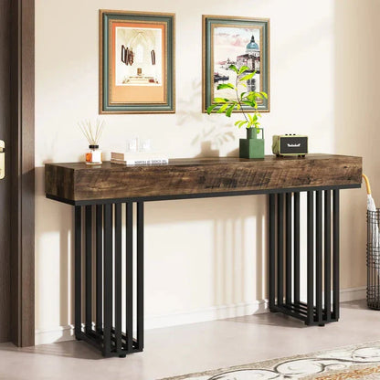 140cm Modern Console Table with Metal Legs | Entryway & Sofa Table