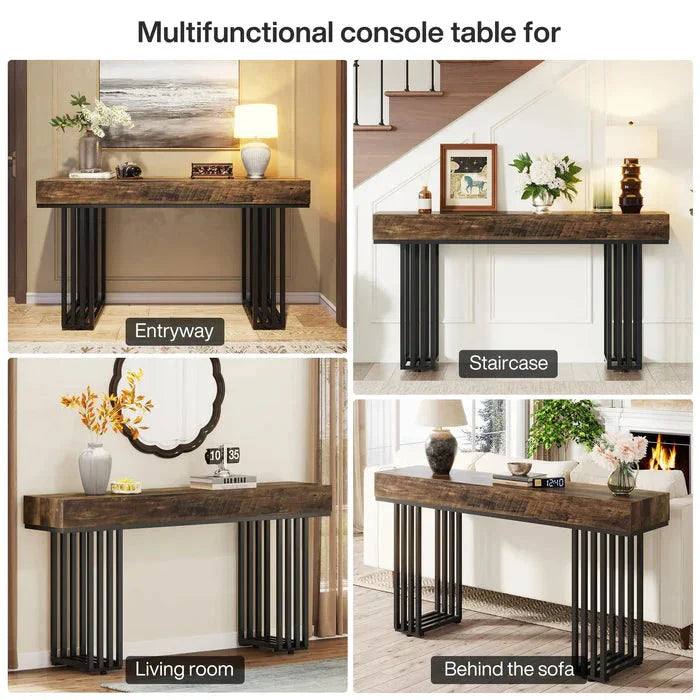 140cm Modern Console Table with Metal Legs | Entryway & Sofa Table