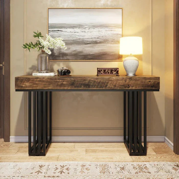 140cm Modern Console Table with Metal Legs | Entryway & Sofa Table