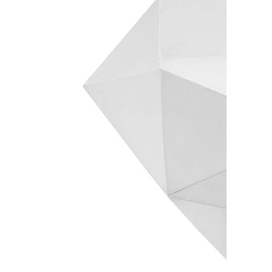 White paper with a geometric fold on a white background