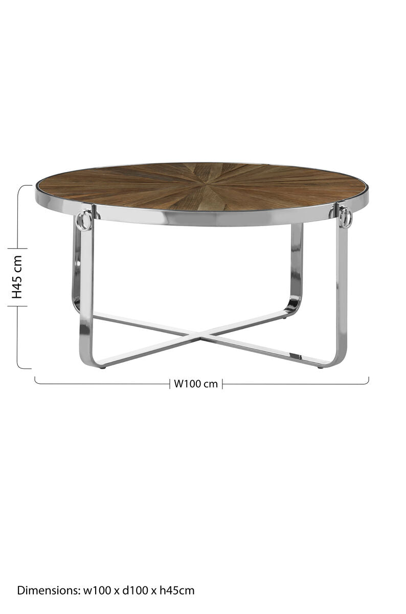 Mitra elm wood parquet coffee table, styled living room 2