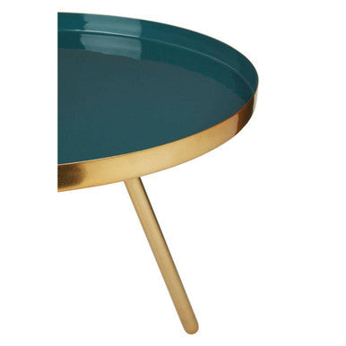 Enox green enamel gold coffee table, tabletop detail