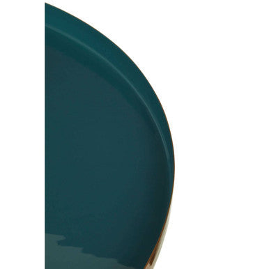 Enox green enamel gold coffee table, base detail