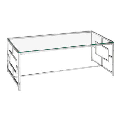 Allure silver rectangular coffee table, tabletop detail