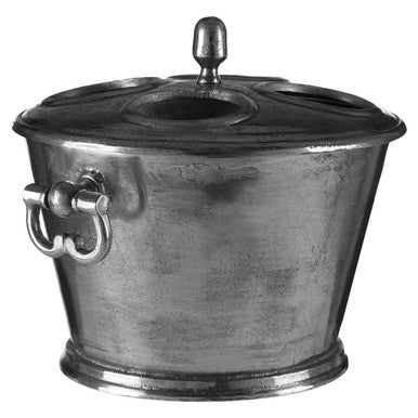 Antique Silver 4-Bottle Wine Cooler, Rustic