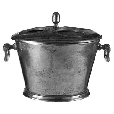 Antique Silver 4-Bottle Wine Cooler, Rustic