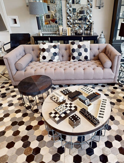 Churchill Games Black Domino Set With Black Dominoes