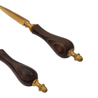 Churchill Brown Mango Wood Magnifying Glass and Letter Opener