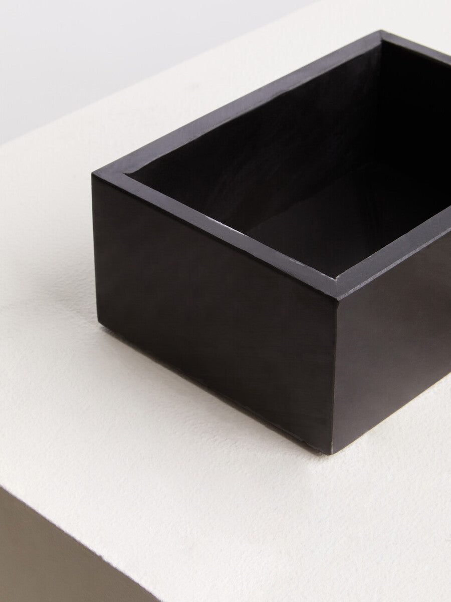 Oriana Large Black Slate Trinket Box with Mother of Pearl Inlay, 18 cm
