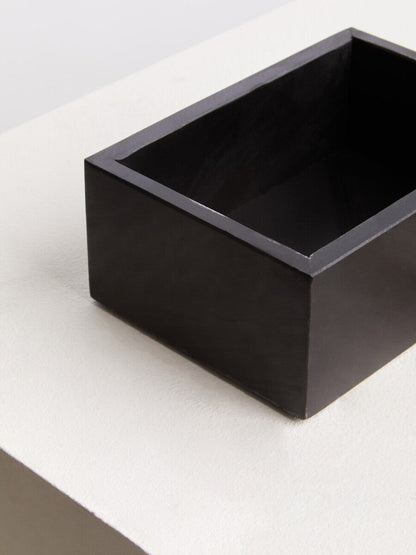 Oriana Large Black Slate Trinket Box with Mother of Pearl Inlay, 18 cm