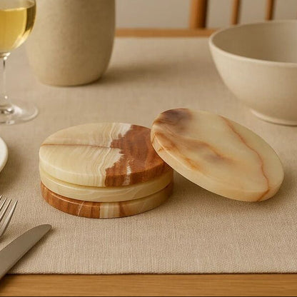 Set of Four Onyx Coasters | Oleena
