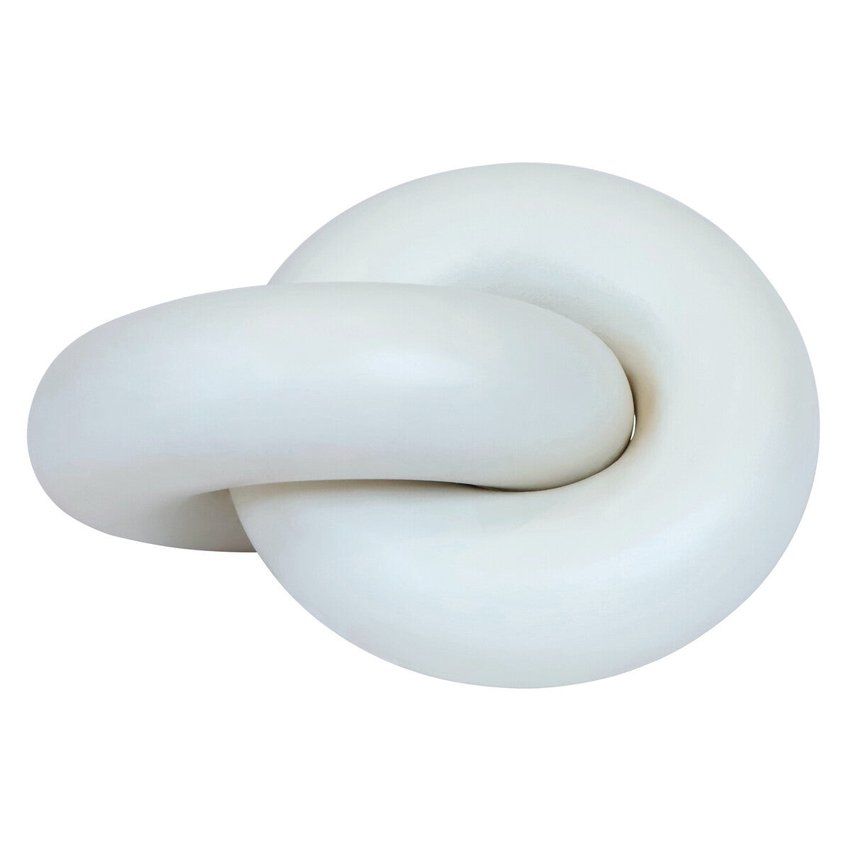 Cato Small White Wood Knot Ornament