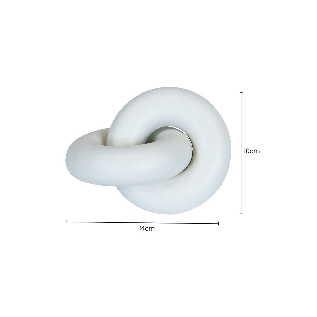 Cato Small White Wood Knot Ornament