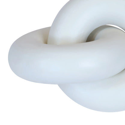 Cato Small White Wood Knot Ornament