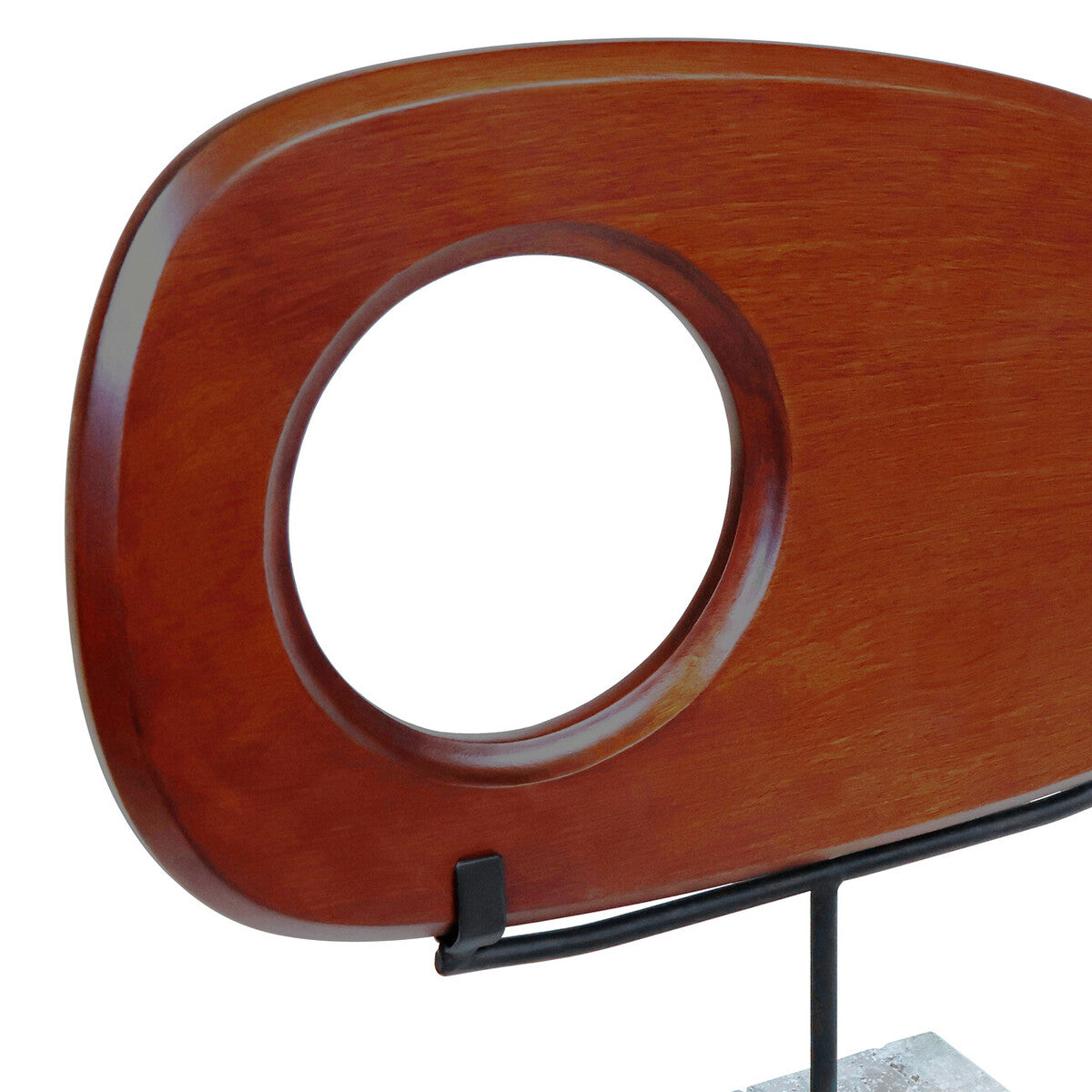 Westo Natural Wood Horizontal Sculpture with Travertine Base