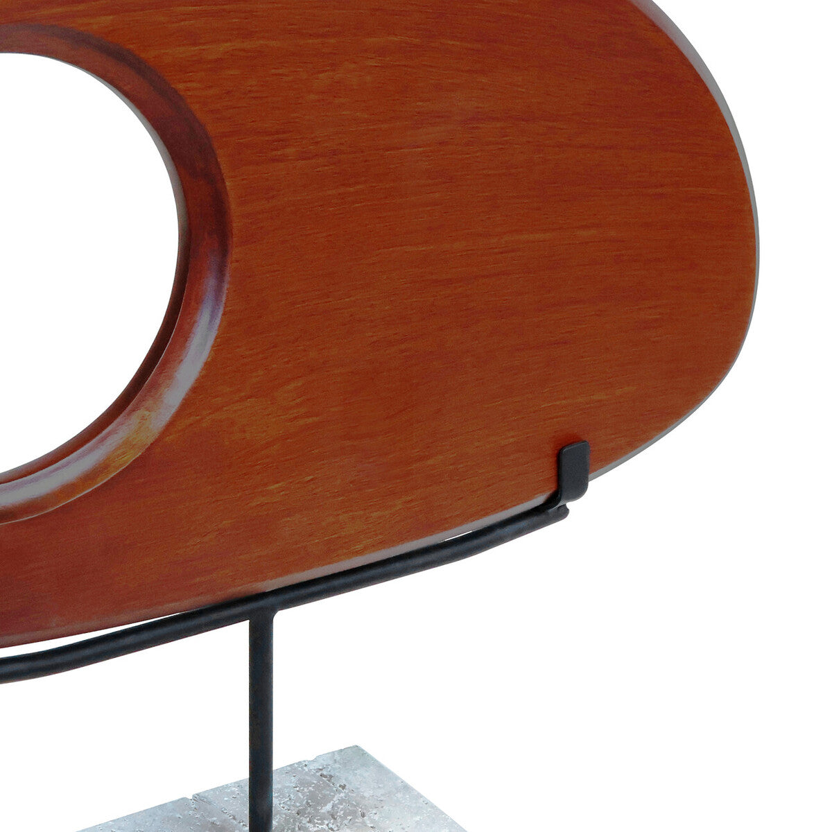 Westo Natural Wood Horizontal Sculpture with Travertine Base