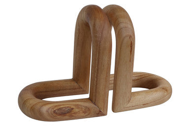 Arlo Natural Oak Wood Bookends, Set of 2