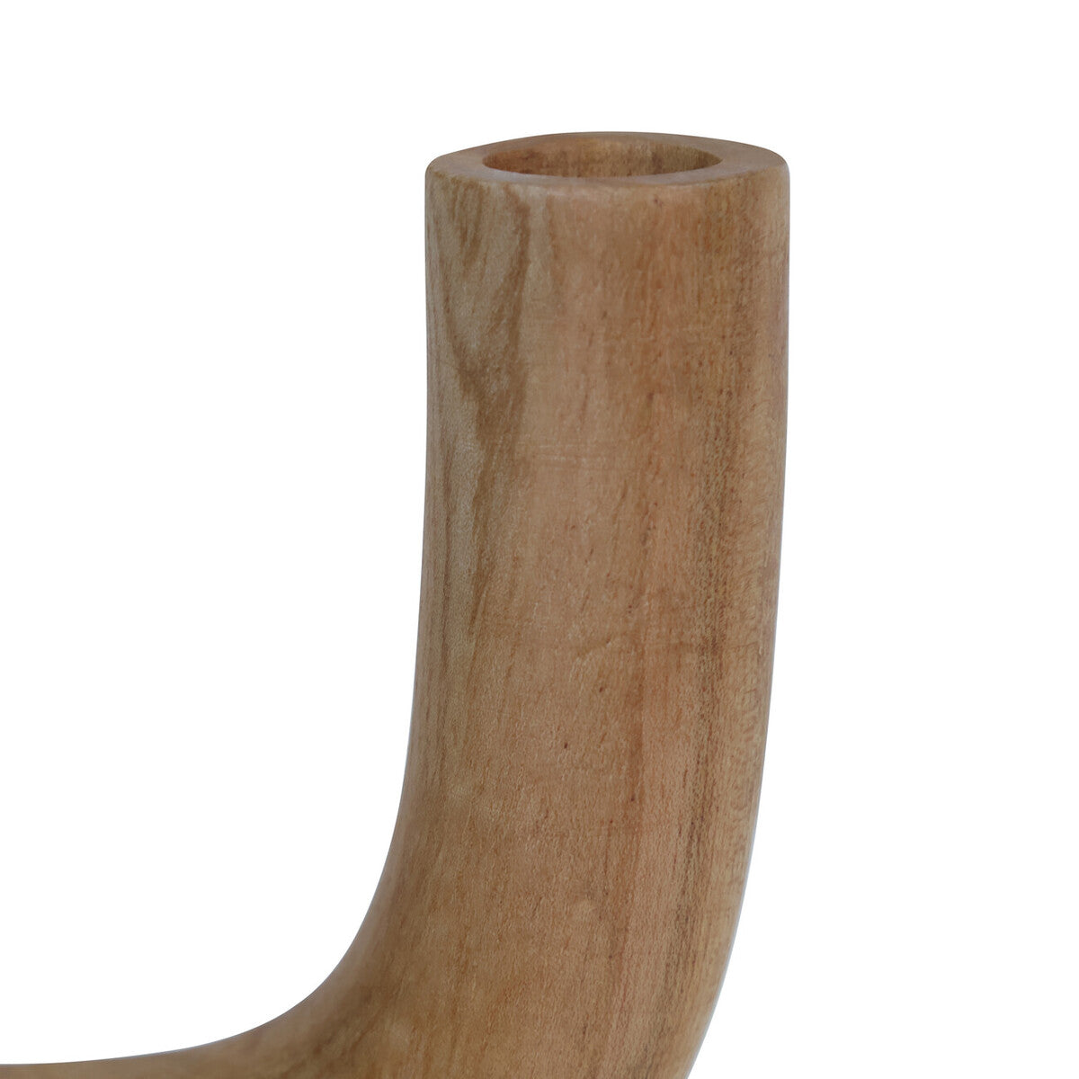 Arlo Natural Wood Curved Candle Holder