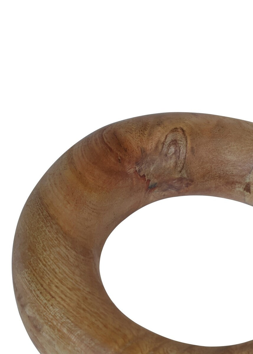 Arlo Natural Wood Curved Candle Holder
