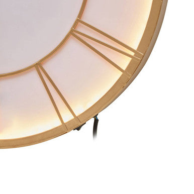 Genova Small Gold And White LED Wall Clock
