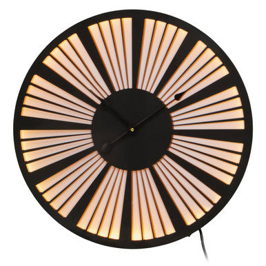Genova Small Black And White LED Wall Clock