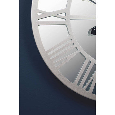 Kent Silver Mirrored Wall Clock