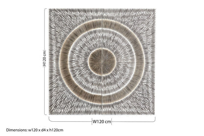Modello Silver Wood Carving Wall Art