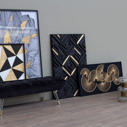 Modello Black Wood Carving Wall Art