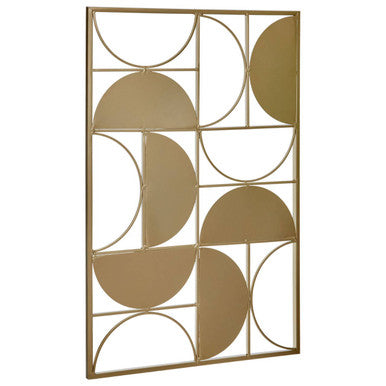 Trento Gold Finish Semicircle Design Wall Art