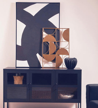 Trento Gold Finish Semicircle Design Wall Art