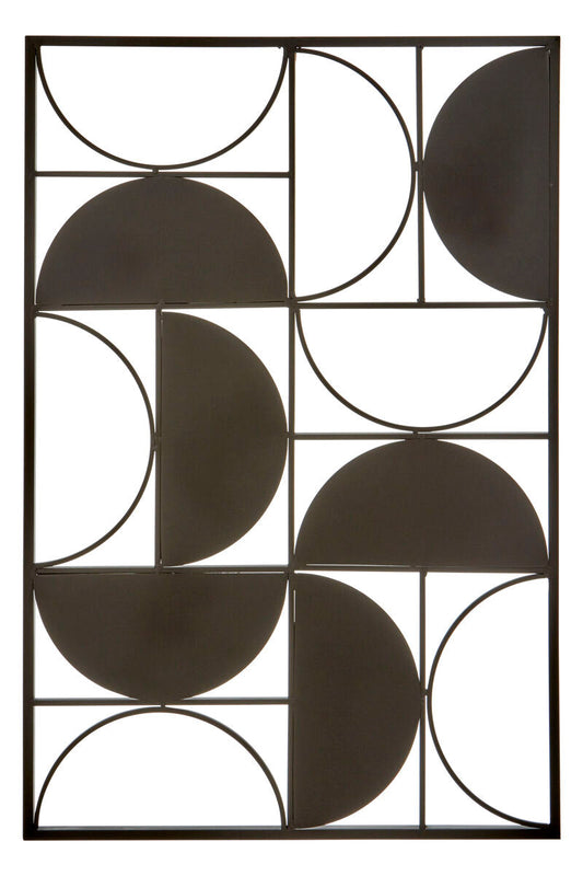 Trento Black Finish Semicircle Design Wall Art