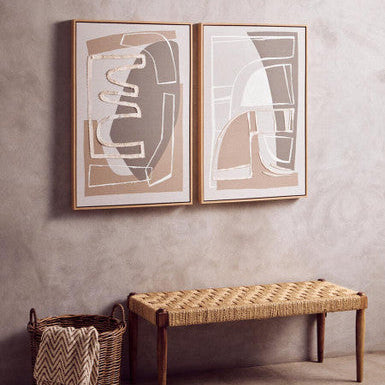 Astratto Set of 2 Neutral Abstract Canvas Wall Art