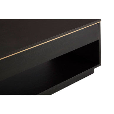 Diamond oak veneer coffee table, close up view 2