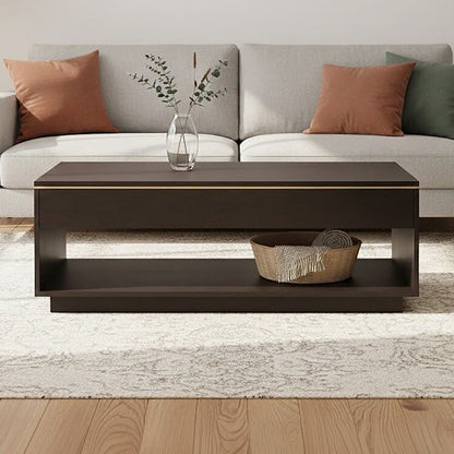 Diamond oak veneer coffee table, front view