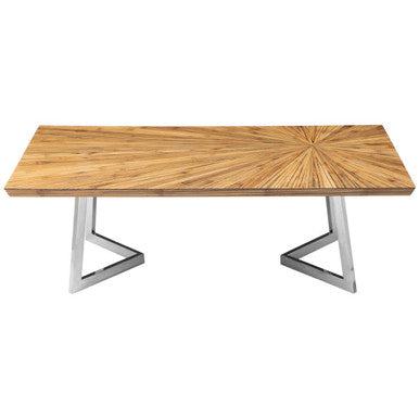Gabar natural bamboo coffee table, side angle
